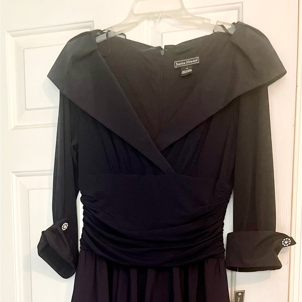 Navy 3/4 sleeve dress